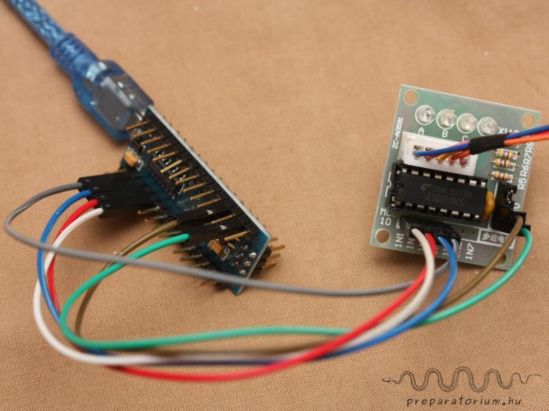 Connecting the Arduino Nano and the Controller / Az Arduino Nano és a motor vezérlő összekötése